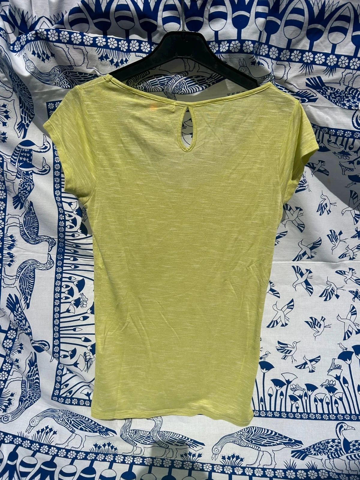 T-shirt amarelo verde S/36 cache cache muito bom estado mulher – photo 3